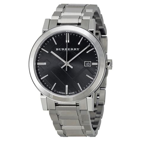 Burberry Black Dial Stainless Steel Unisex Watch BU9001